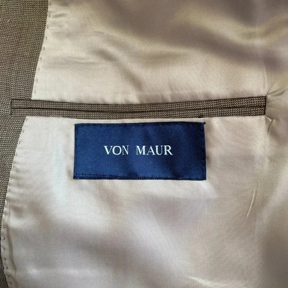 Hart Schaffner Marx Wool Sport Coat Dinner Jacket Blazer Men's 44R Brown Career